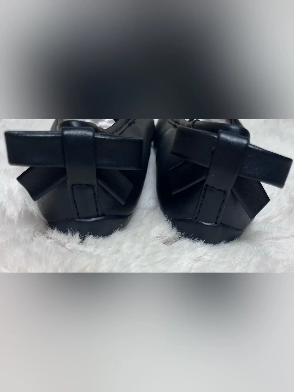 wonder nation Black Girls' Mary Jane Ballet Flats with Heel Bow